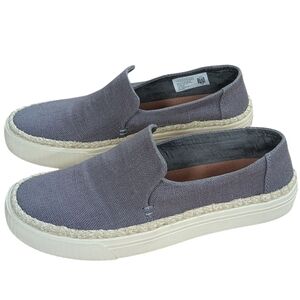 Toms Shade Heritage Canvas Jute Slip On Shoes Size 7.5